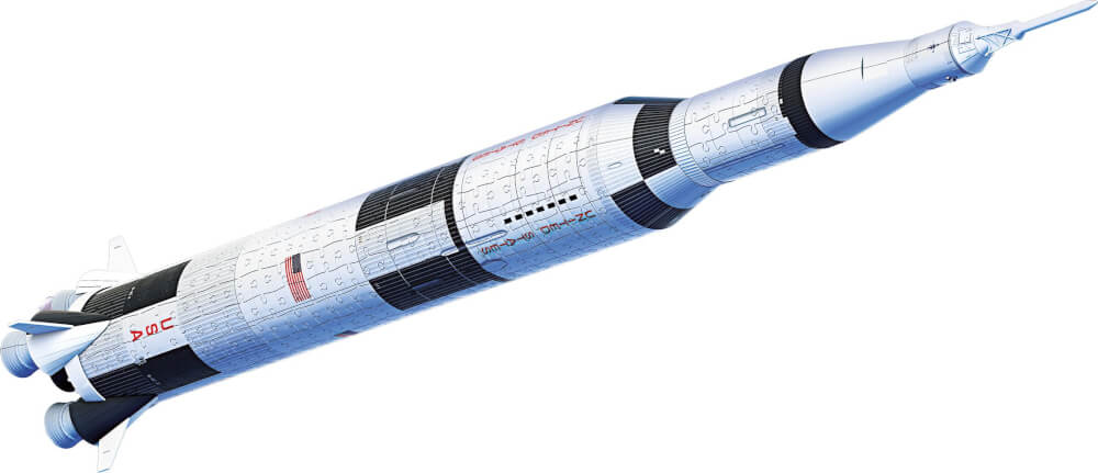 Ravensburger 3D Puzzle 11545 - Apollo Saturn V Rakete - 440 Puzzleteile - Für alle Weltraum Fans ab 8 Jahren