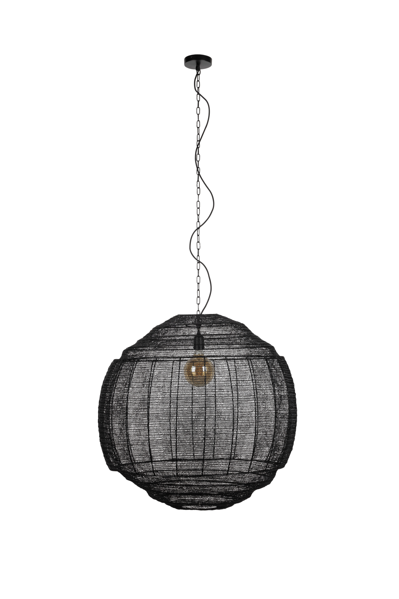 Dutchbone hanglamp Meezan Zwart XL
