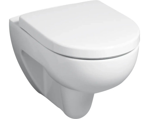 GEBERIT Renova wandclosetset, randloos, glanzend wit met toiletzitting CG02035000