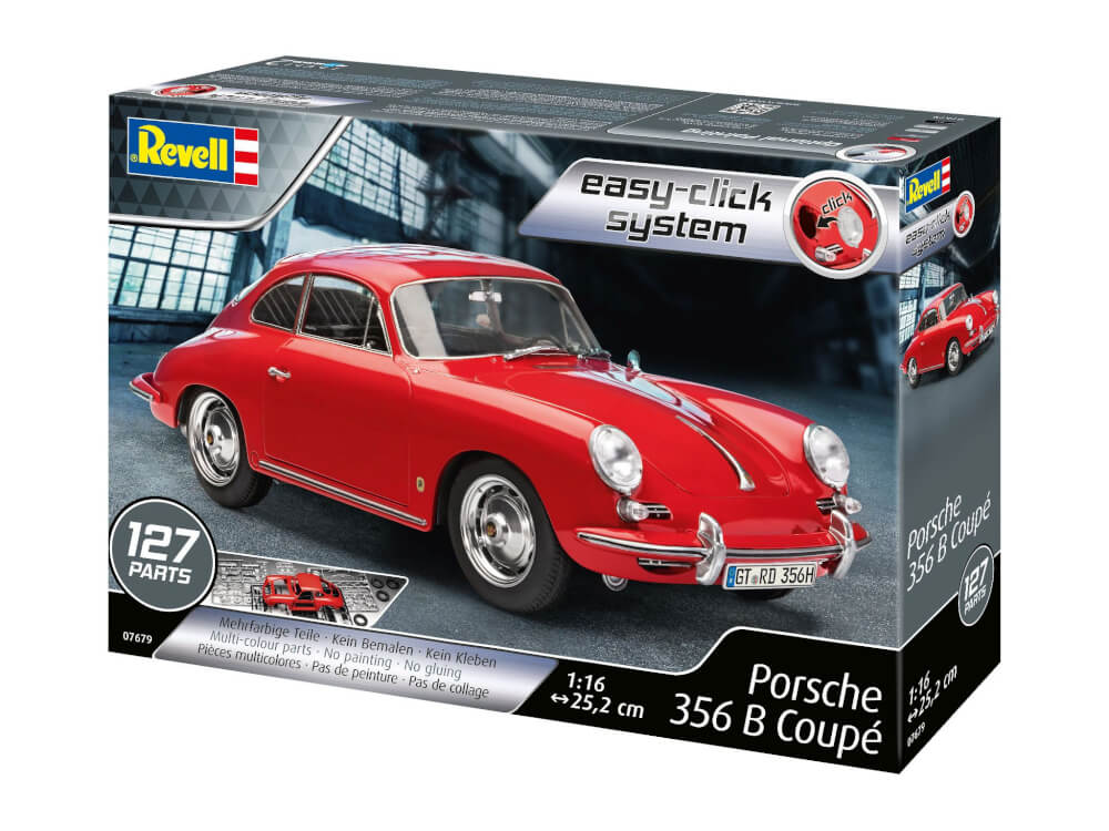Porsche 356 B Coupé easy-click-system, Revell Bausatz zum Zusammenstecken mehrfarbig
