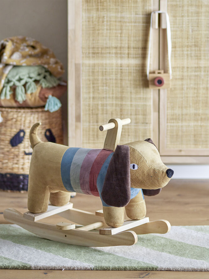 Bloomingville Mini Charlie Gyngehest, Hund, Brun, Polyester Brun