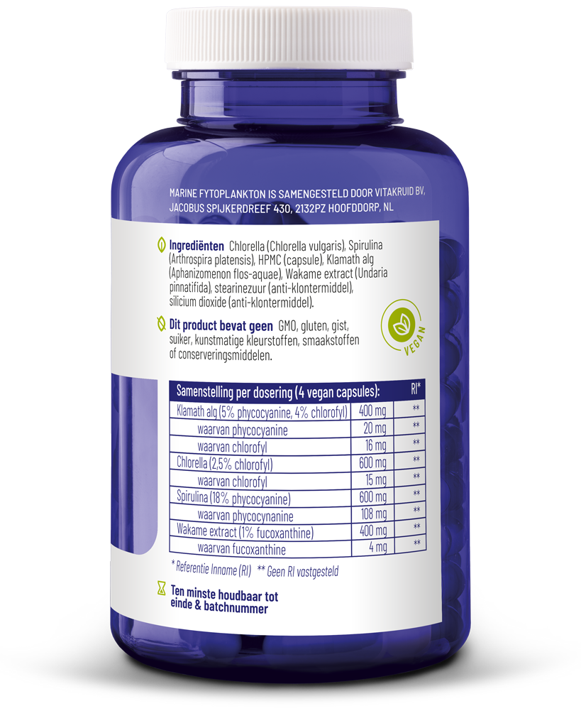 Vitakruid Marine Fytoplankton (120 vega capsules)