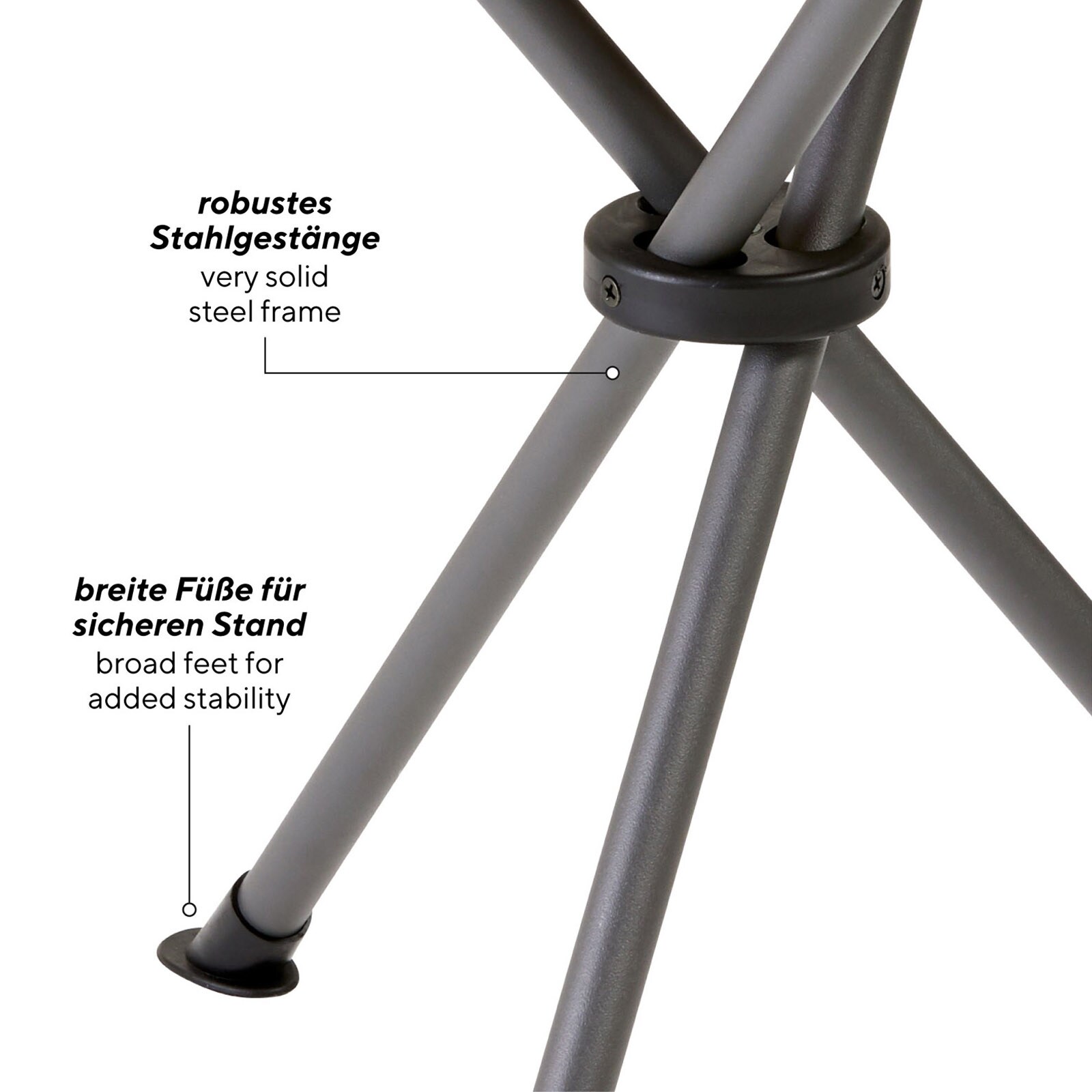 UQUIP Dreibeinhocker Darcy XL Falthocker Campinghocker Faltbar Leicht 100 kg Farbe: Blue/grey