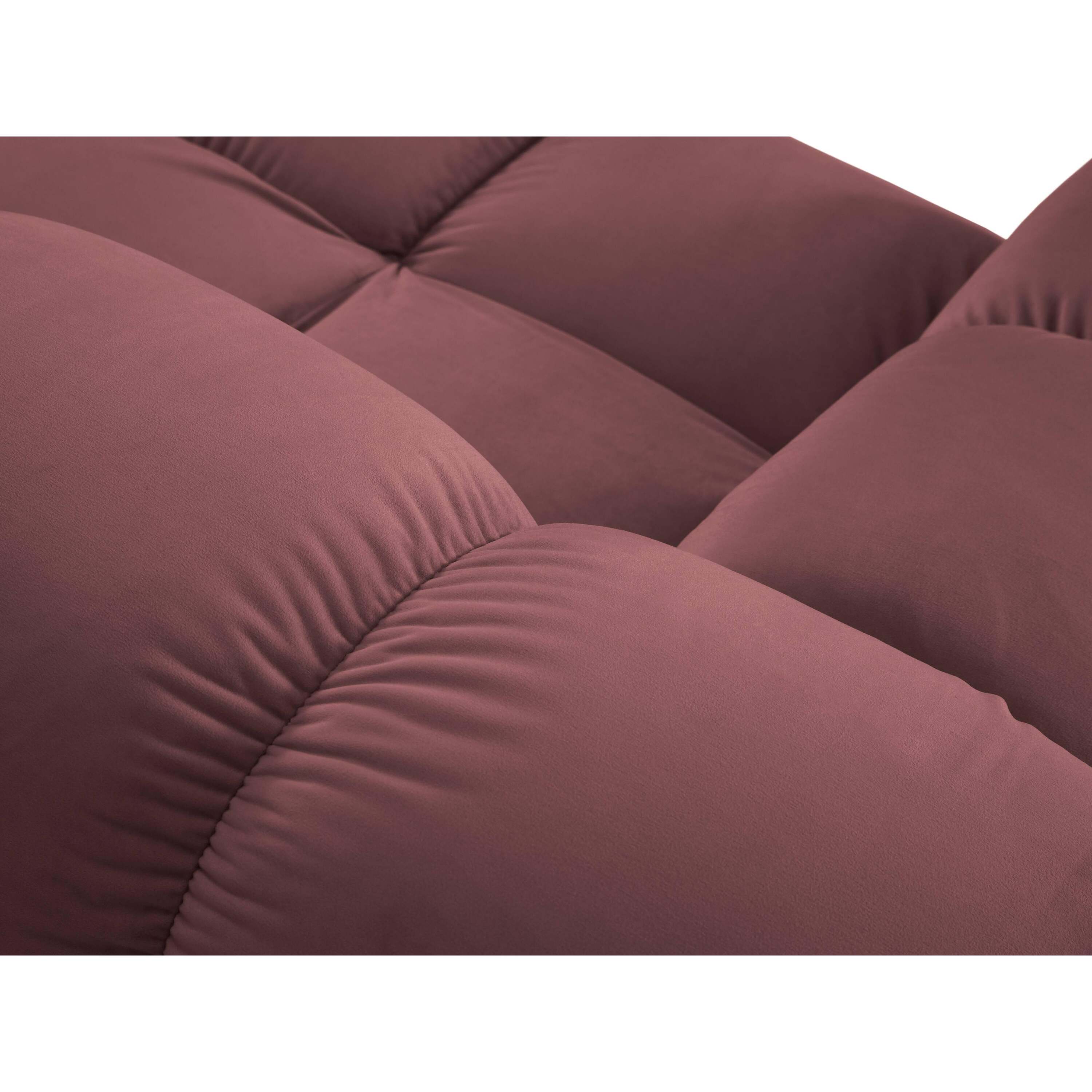 Milo Casa Tropea Modulaire Modulaire 3-zitsbank met Hocker - Roze