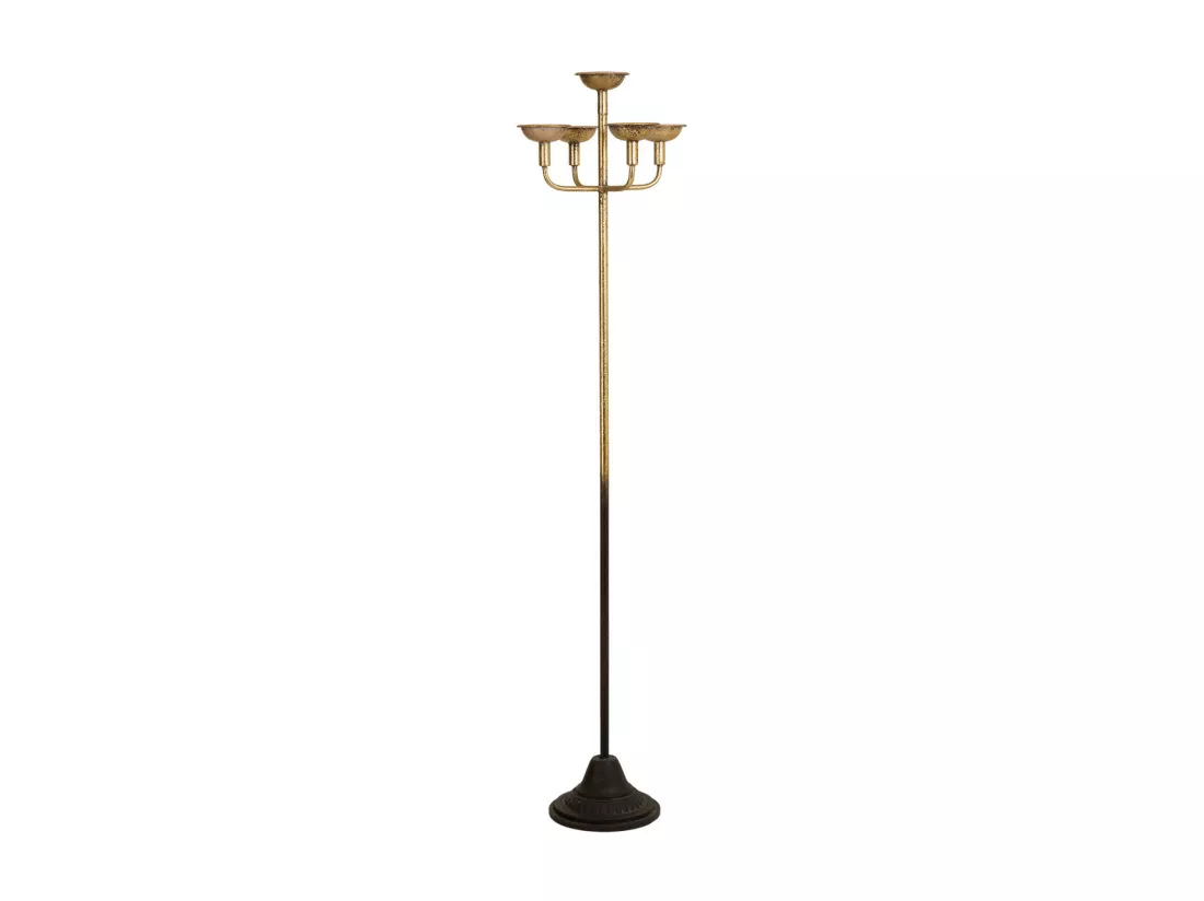 Lampadaire en métal noir 37x37x149h