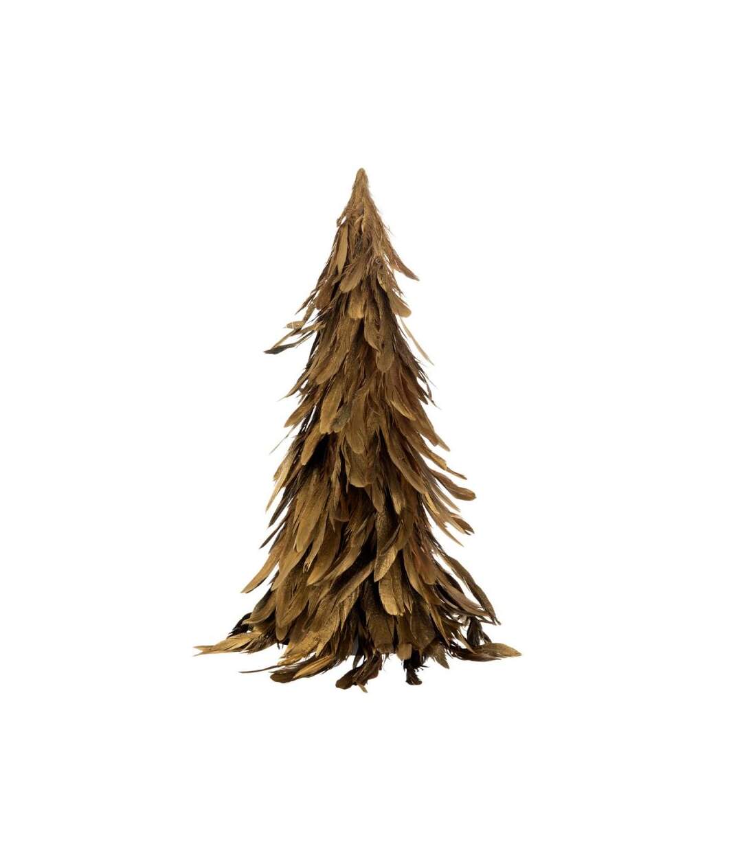 Paris Prix - Statuette Cône plumes Déco 40cm Or