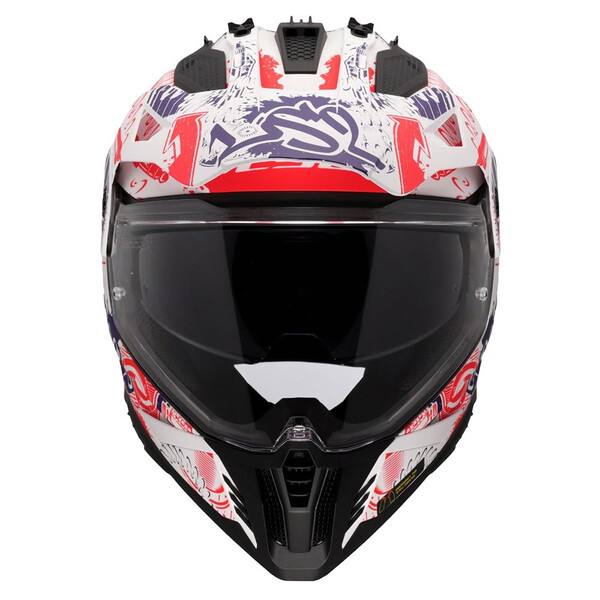 LS2 - Casque MX702 Pioneer II Fantasy Blanc / Rouge / Bleu / Mat