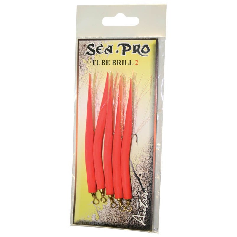 Leurre Souple Autain Tube Brill Orange - Par 5