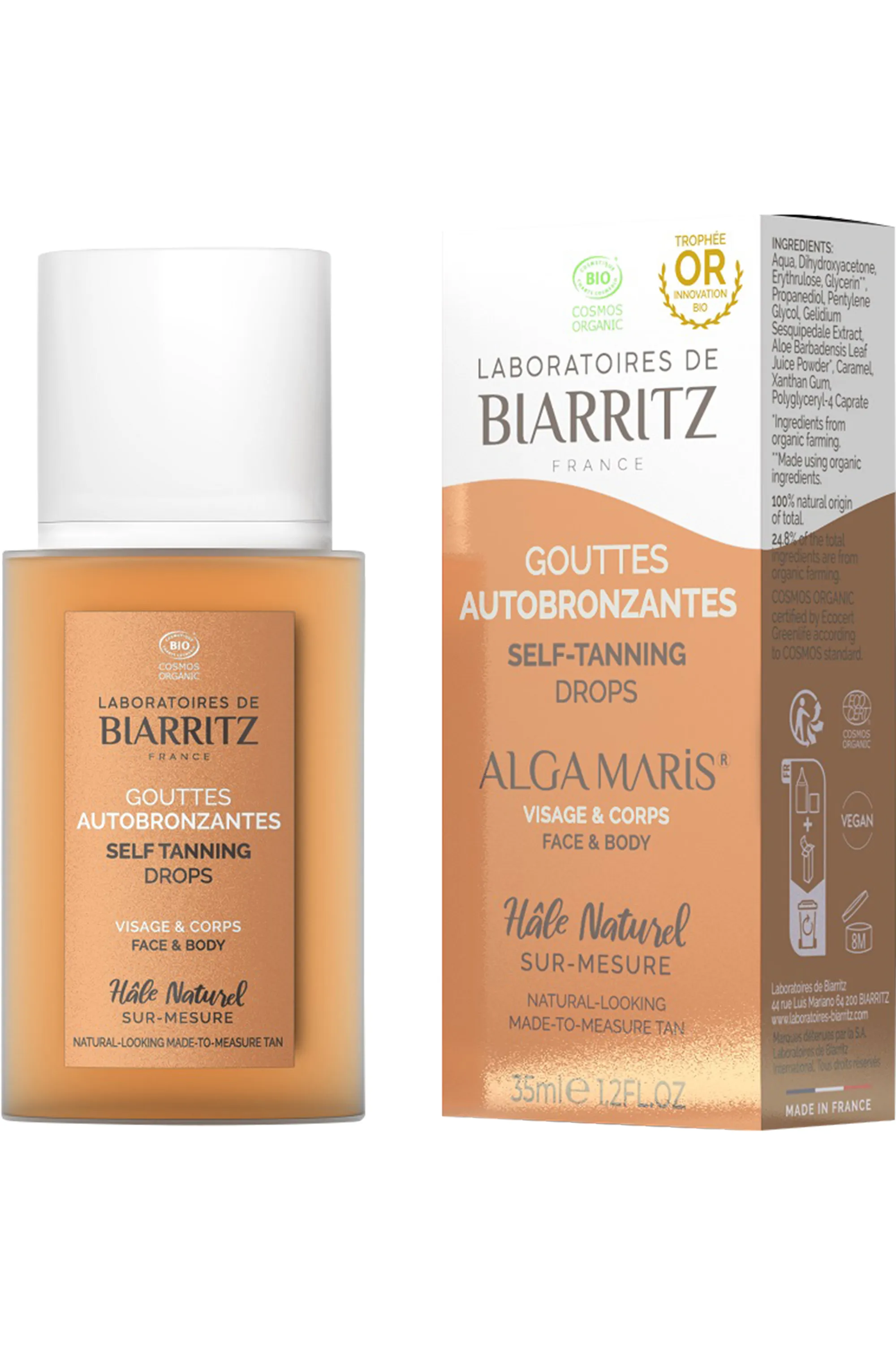 LABORATOIRES DE BIARRITZ Gouttes autobronzantes bio-35 ml