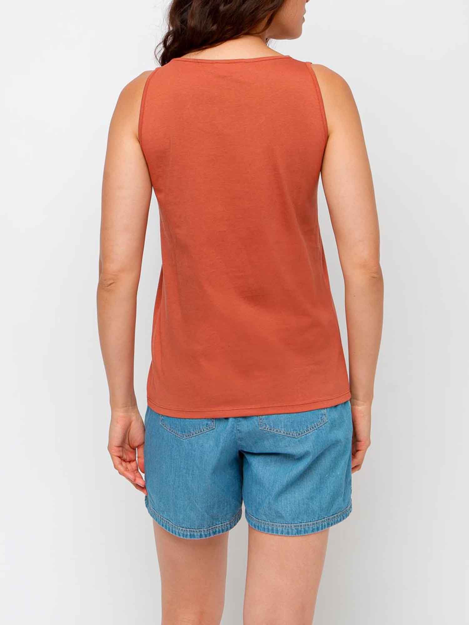Débardeur Femme Coton Biologique Orange