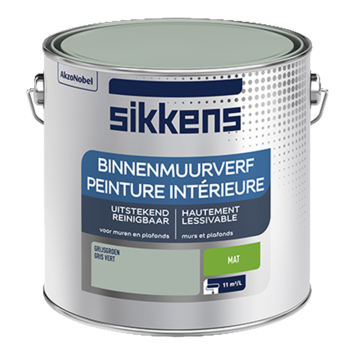 Sikkens muurverf binnen mat grijsgroen 2,5 liter