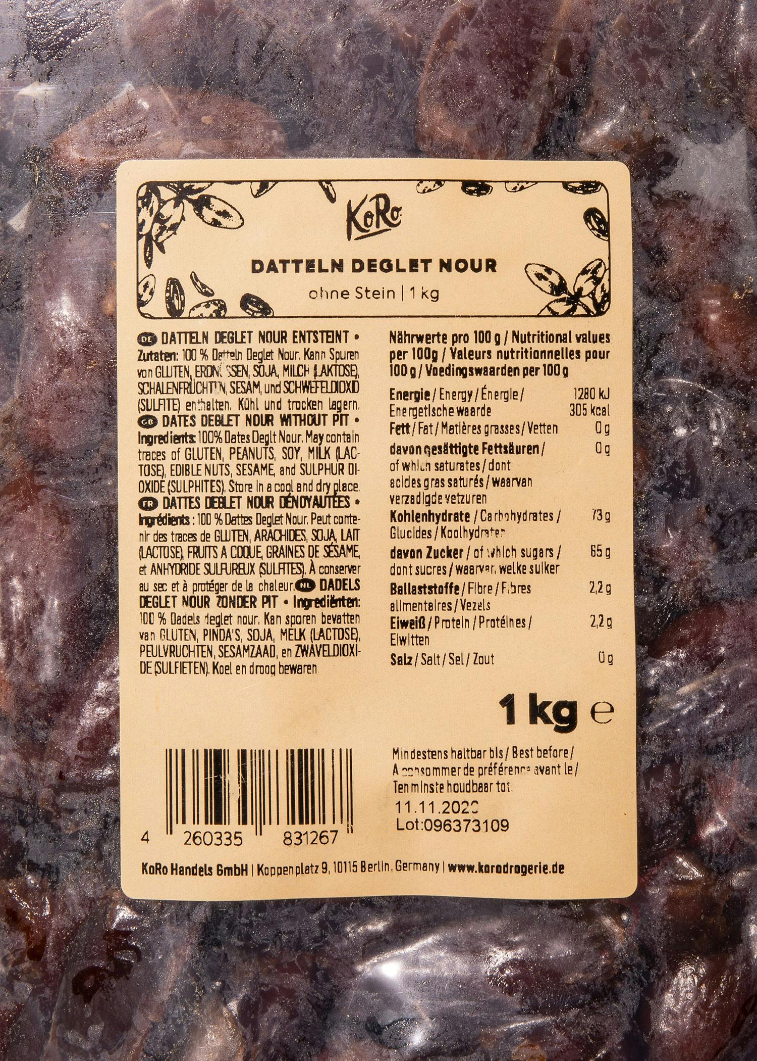 Deglet Nour Datteln ohne Stein 1 kg