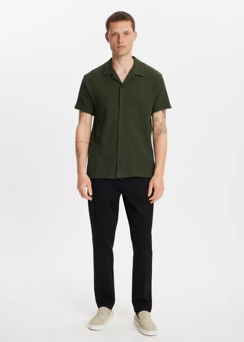 Overhemd met zigzag groen (GRN.A)