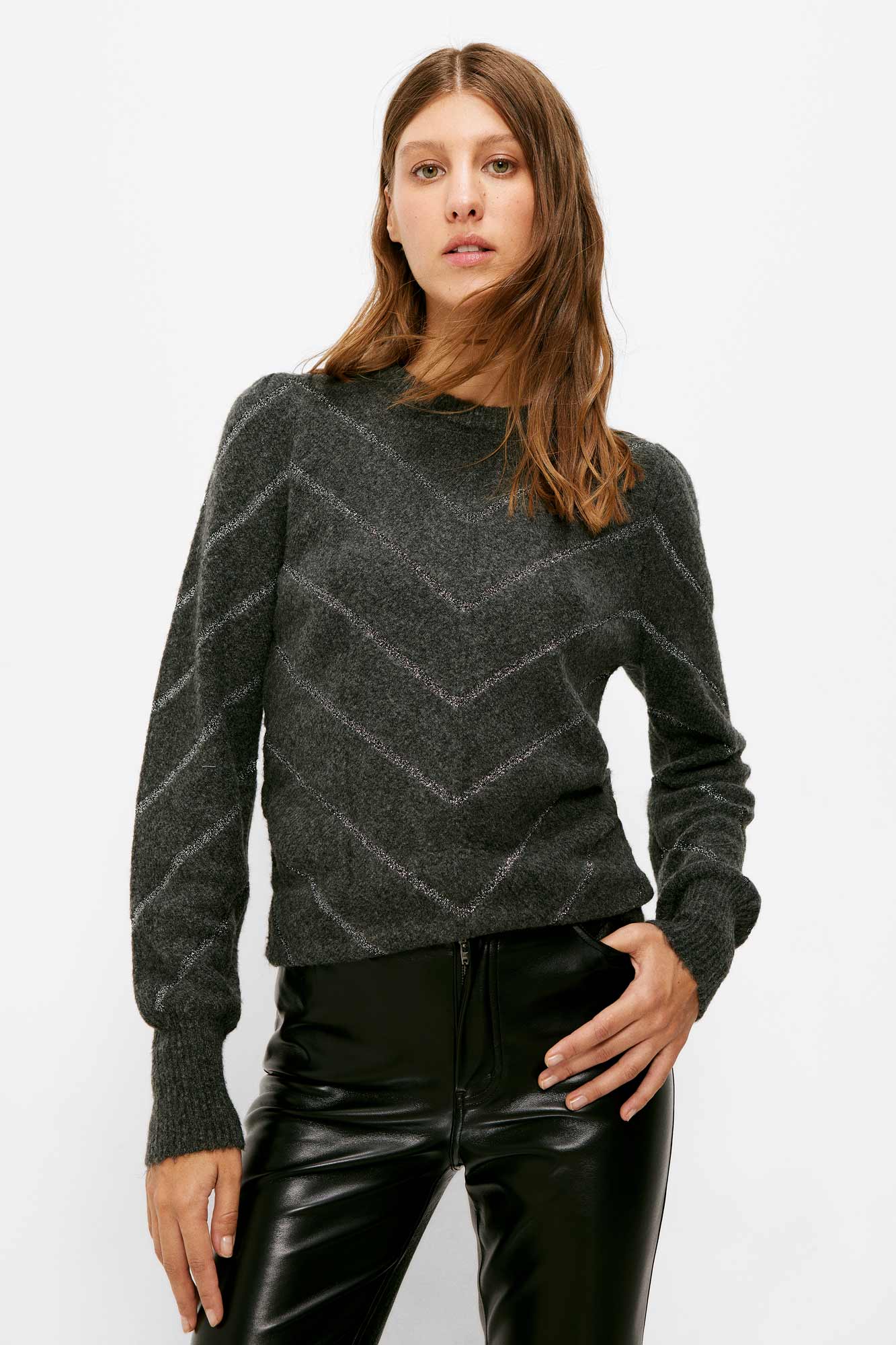 Camisa Chevron Lurex