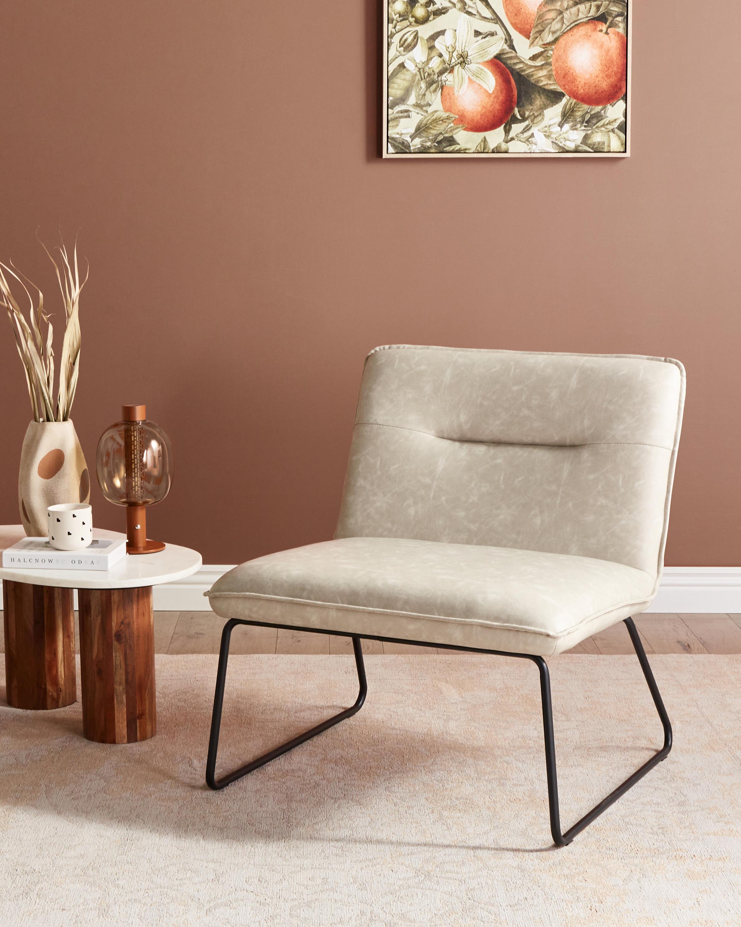 Fauteuil COTULLA Kunstleer Lichtbeige