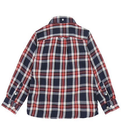 GANT Skjorte - Checked Flannel - Evening Blue