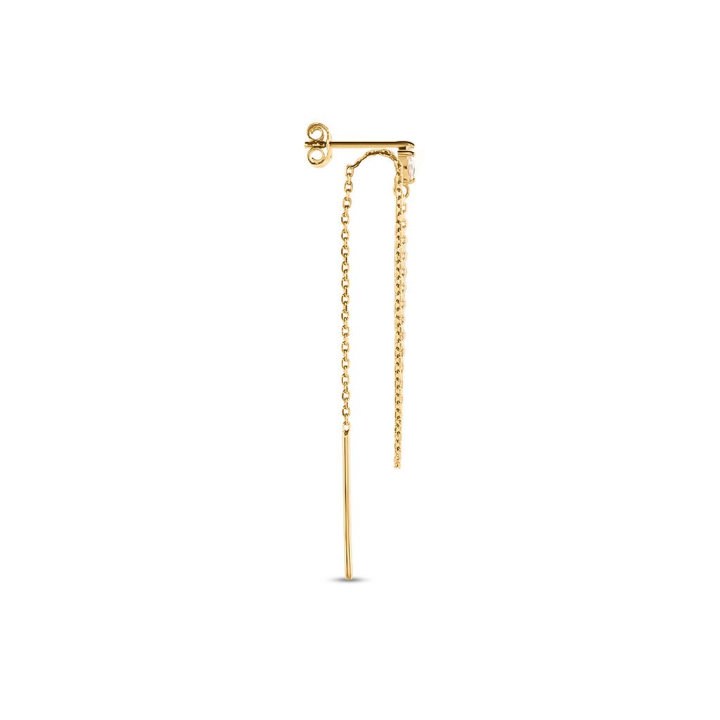Bijoux D'oreilles Jarvis Plaqué Or Jaune Oxyde De Zirconium