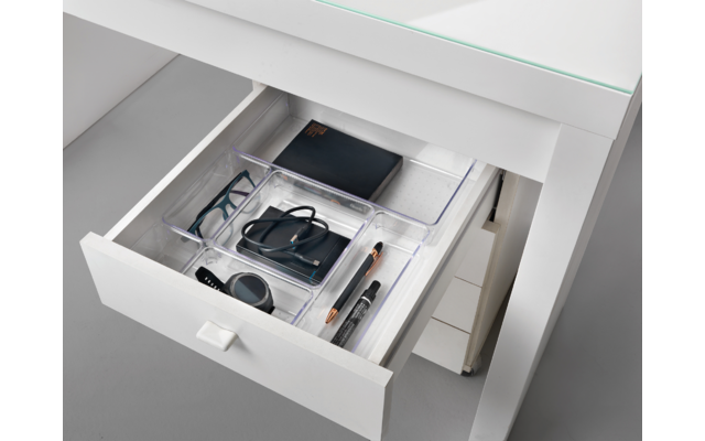 Metaltex Schubladen Organizer / Behälter stapelbar transparent