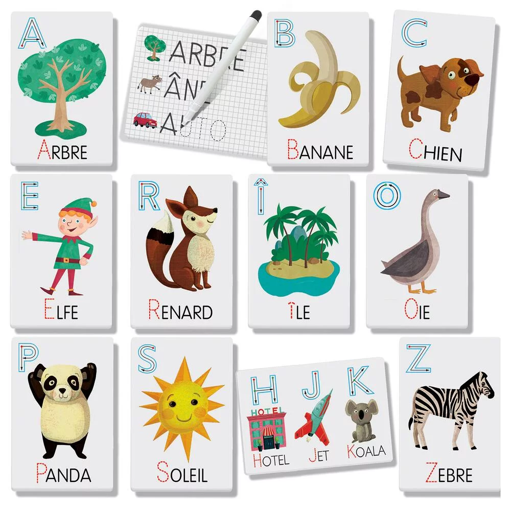 MONTESSORI -FLASHCARDS ARDOISETTES JE LIS ET J'ECRIS 3-6 ANS