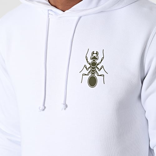 Sweat Capuche Original Spirit Blanc Vert Kaki