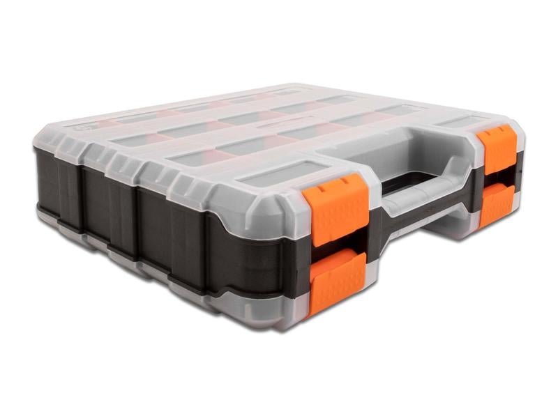 Delock Sortimentskasten Orange / Schwarz 34 Fächer Delock Sortimentsbox mit 34 Fächern 320 x 270 x 80 mm Orange / Schwarz