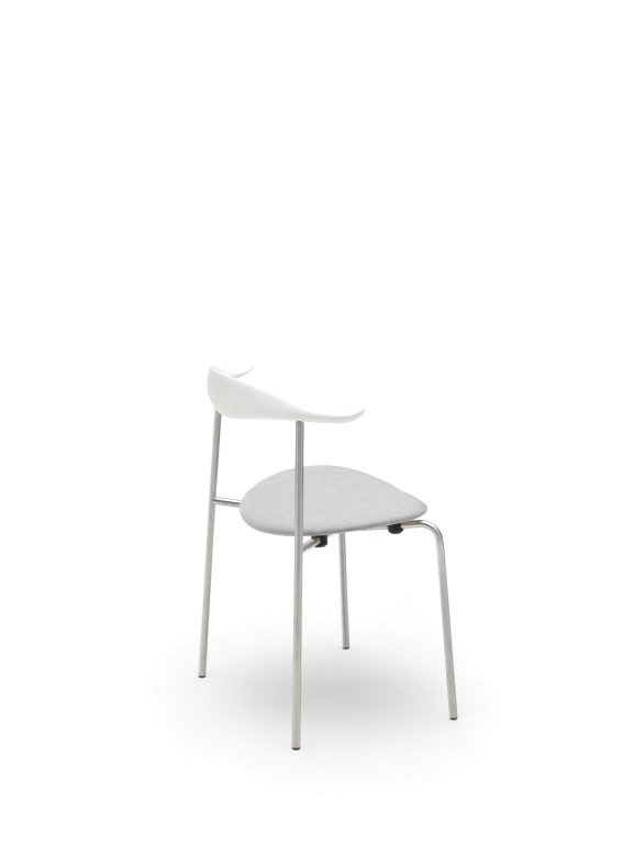 Carl Hansen & Son CH88P stoel stainless steel - wit geolied eiken - Loke 7210 leer