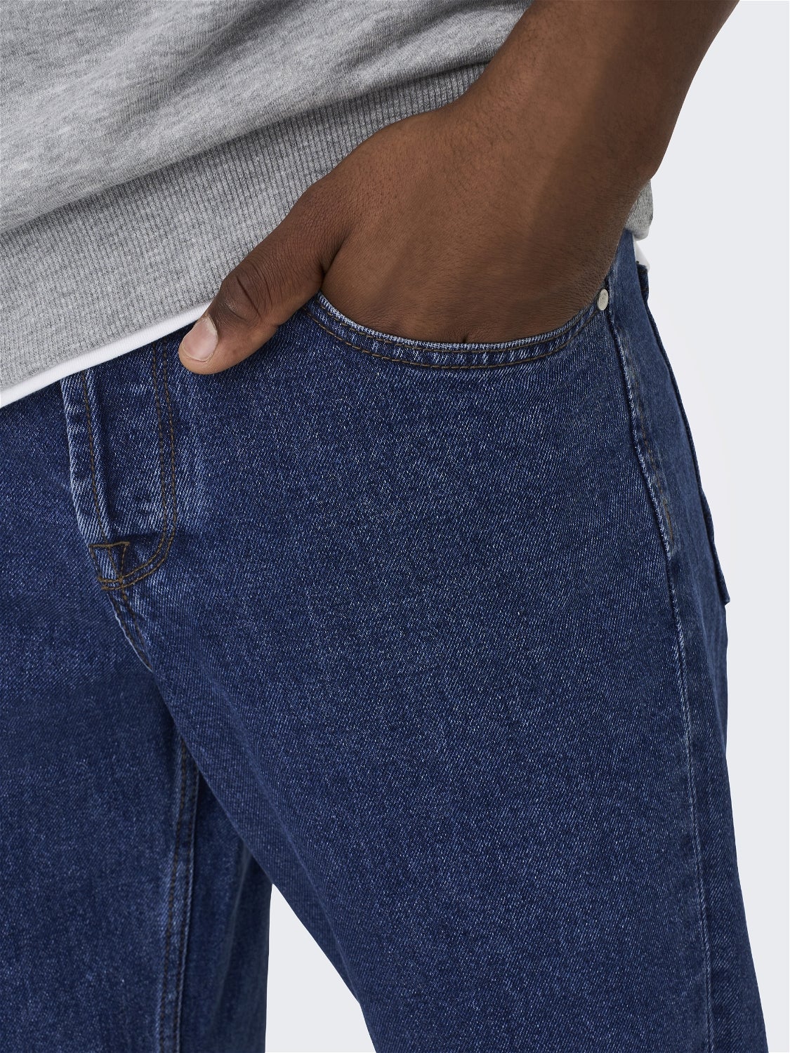 ONSEDGE Mid Rise Gerade geschnitten Jeans Blue Denim