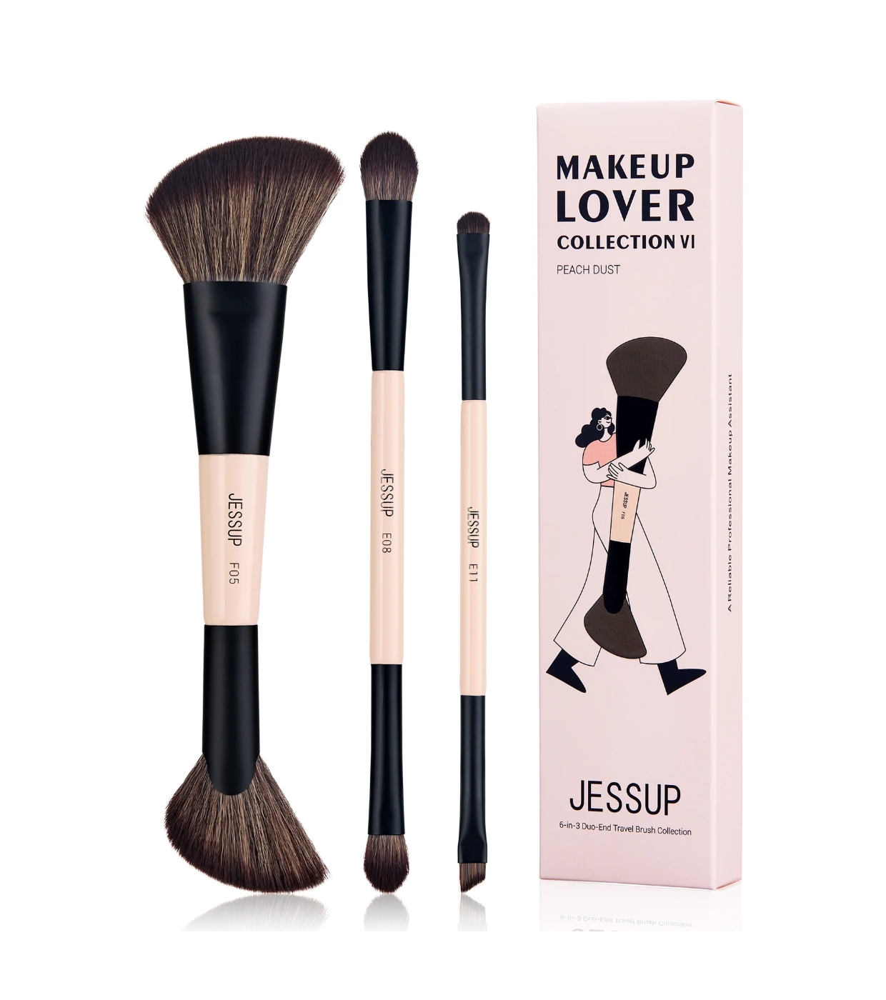 Jessup Beauty - *Collection VI* - Conjunto de 3 pincéis - Peach Dust