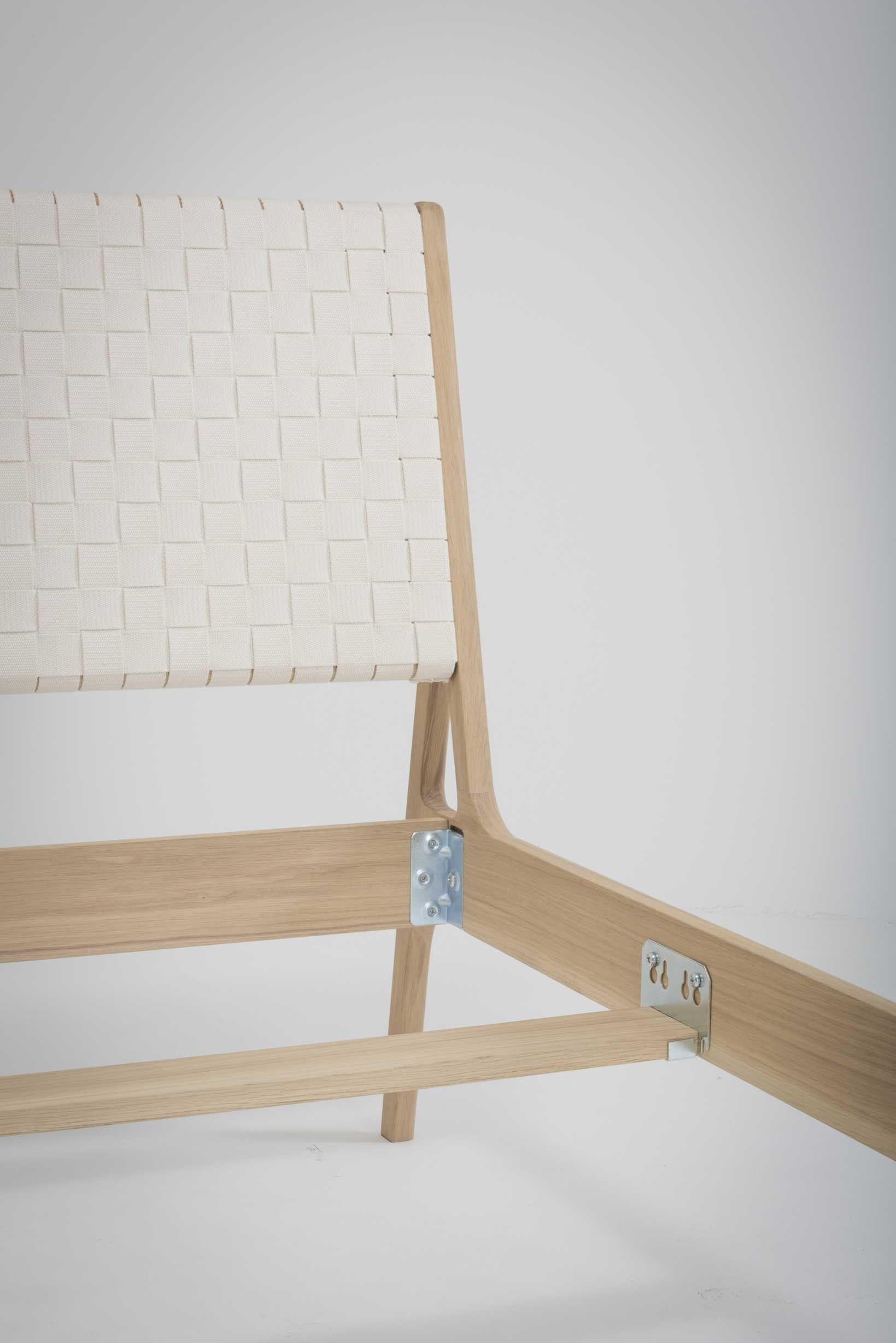 Fawn bed 180x200 cotton webbing white