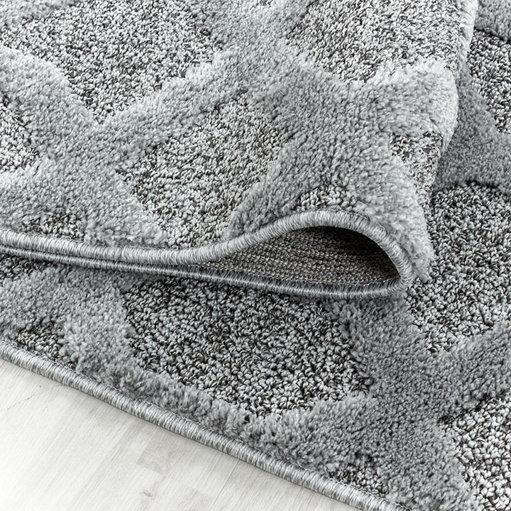 Rond scandinavisch vloerkleed - Pitea Tile Grijs