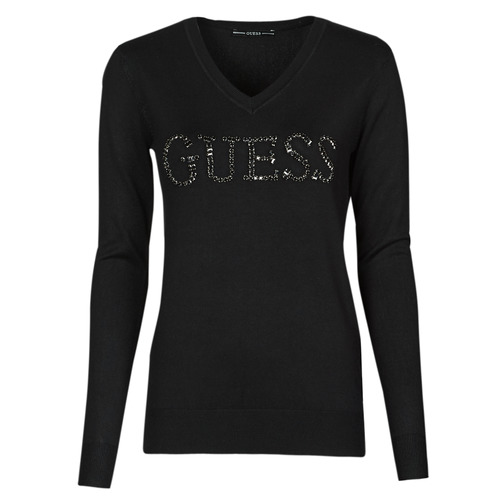 Guess - ODETTE VN LS SWEATER - Noir