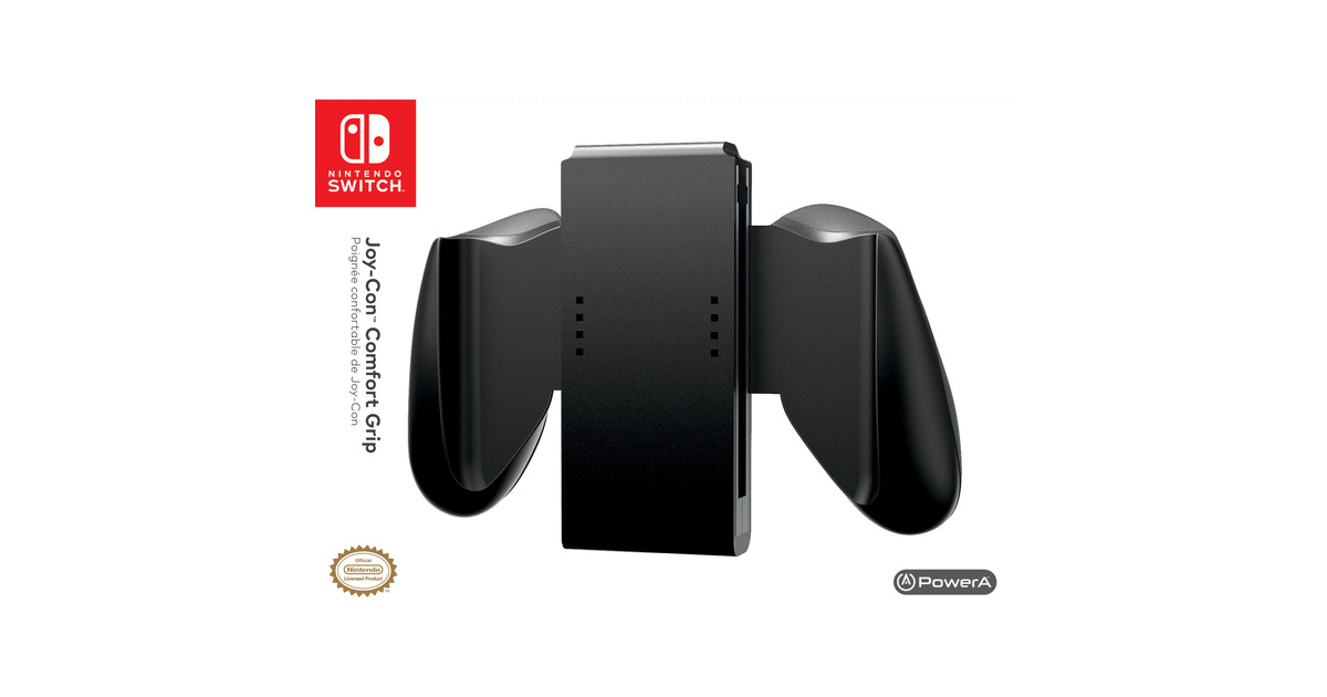 PowerASwitch Joy-Con Grip Black bevestiging  (Zwart)