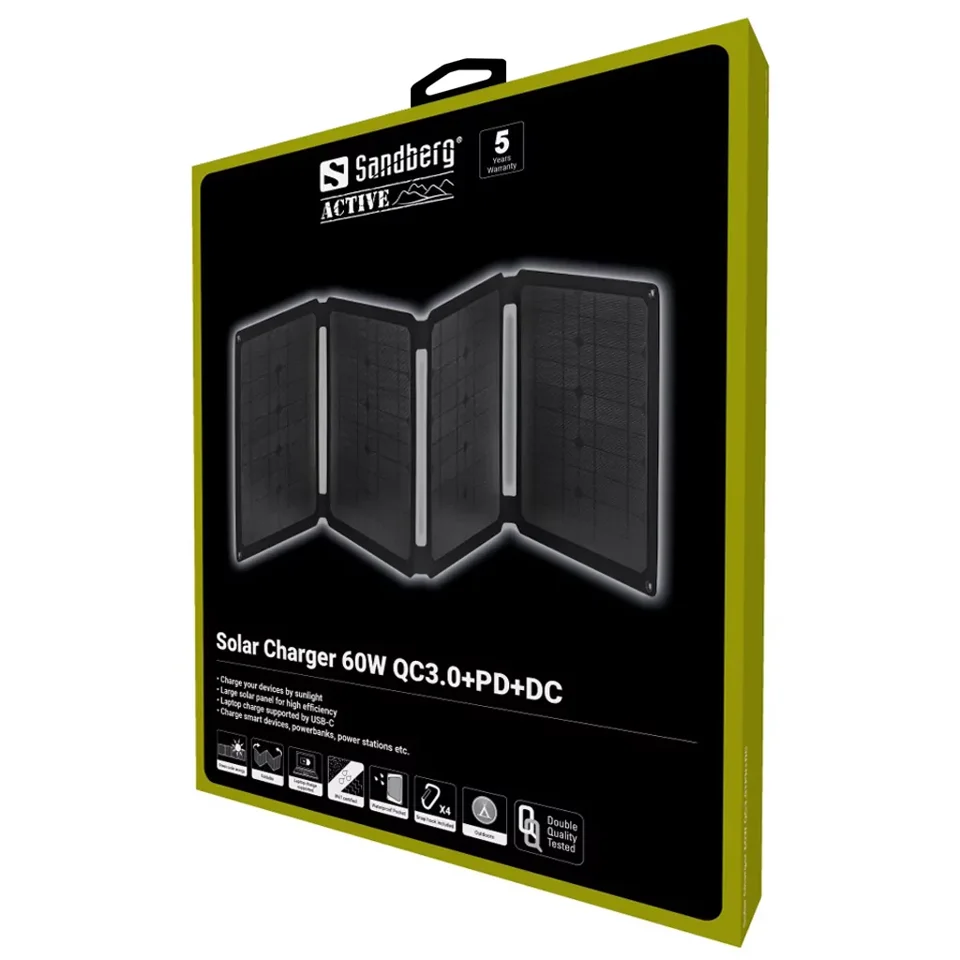 Sandberg - Solar Charger 60W QC3.0+PD+DC