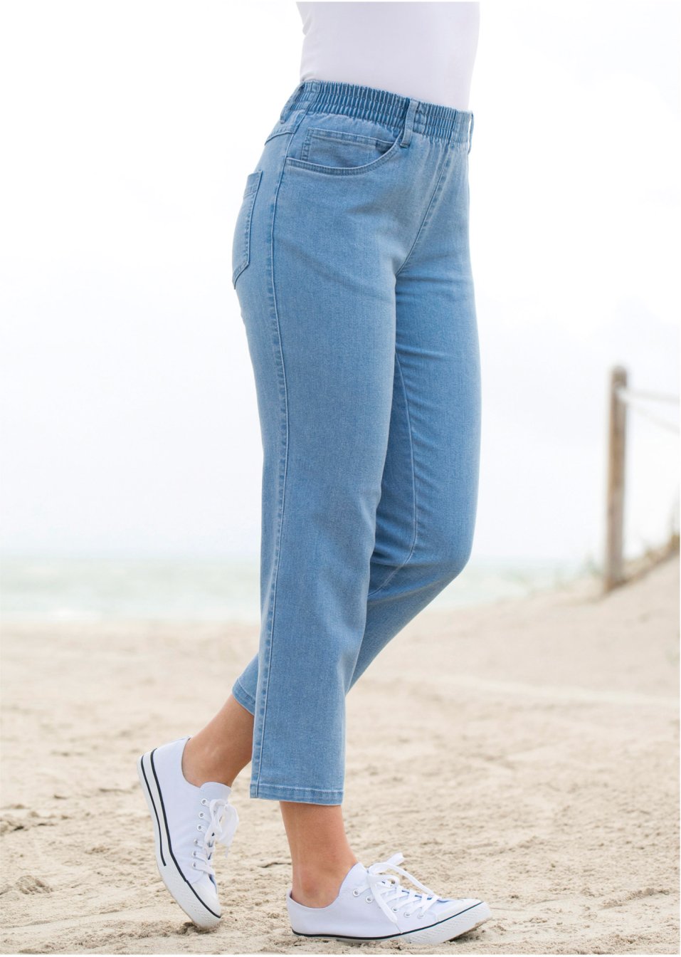 Lot de 2 pantalons 7/8 confort stretch avec taille confortable