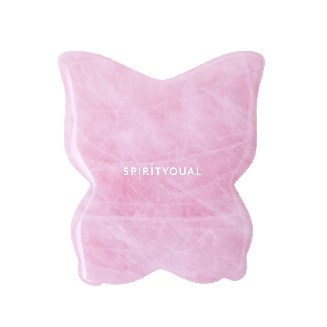 SPIRITYOUAL Rose Quartz Butterfly Gua Sha