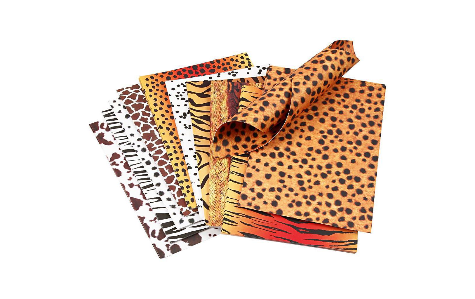 Bastelpapier Animal Print A4, 10 BlattTiere basteln