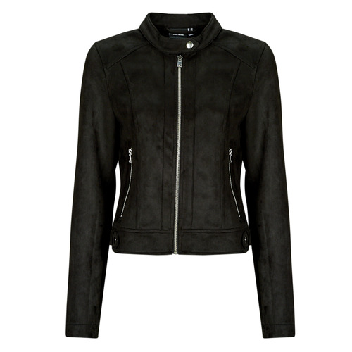 Vero Moda - VMJOSE MARI SHORT FAUX SUEDE JACKET BOOS - Noir