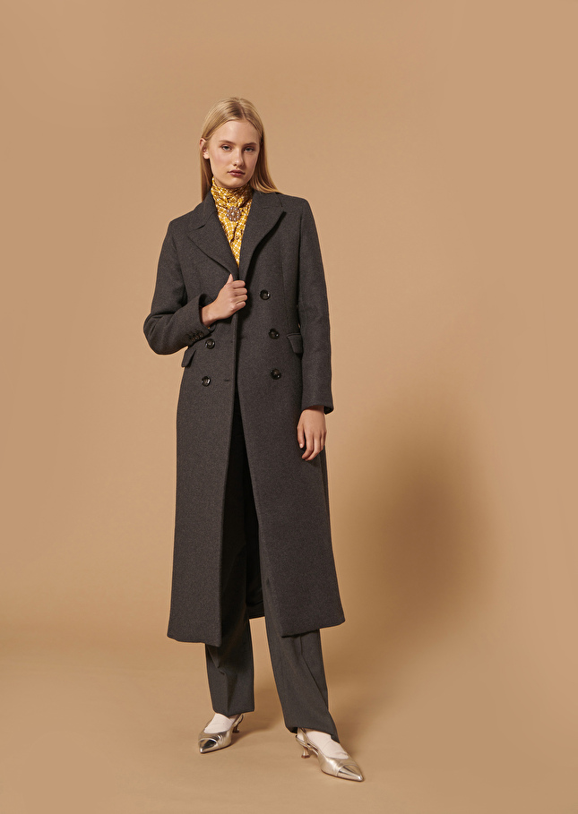 Manteau Marziagris en drap caban