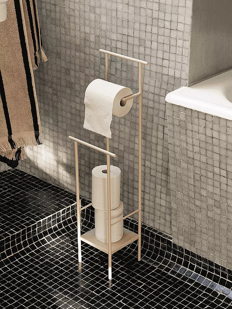 FERM LIVING Toilettenpapierständer DORA Cashmere beige