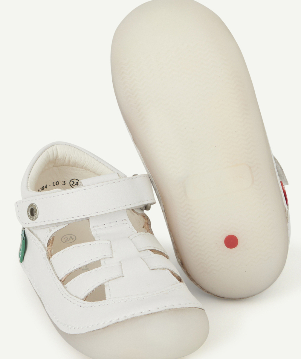 KICKERSSANDALES BÉBÉ SUSHY BLANC EN CUIR