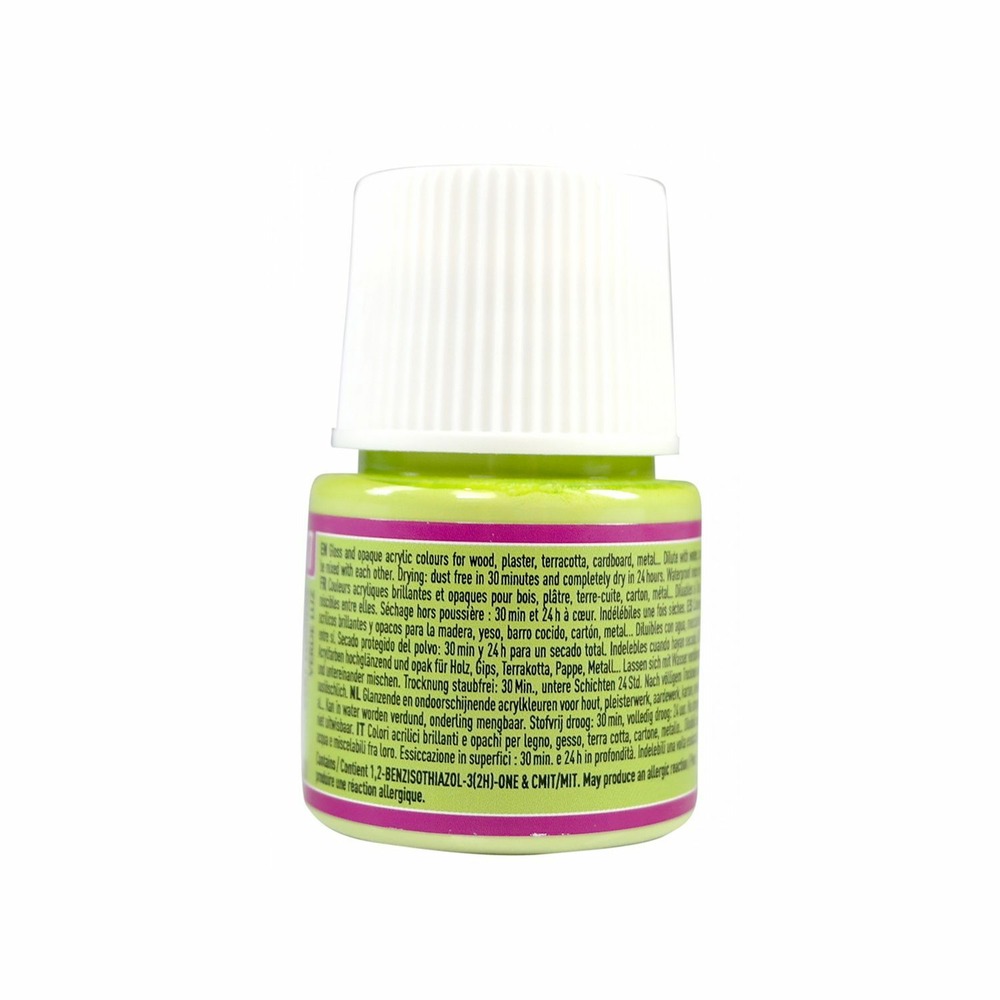 Peinture acrylique opaque brillante - vert lumière - 45 ml