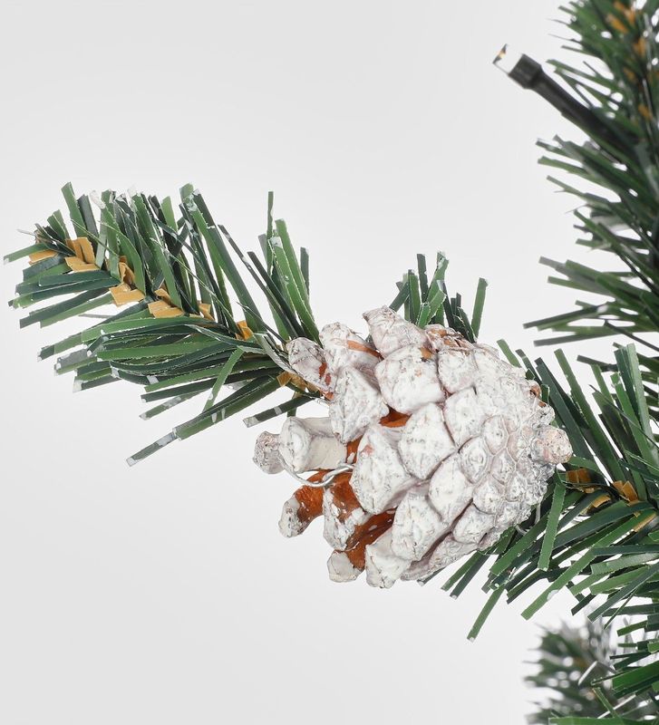 Black Box Trees Creston Set van 2 Kerstbomen en 1 Krans met LED Verlichting - Groen