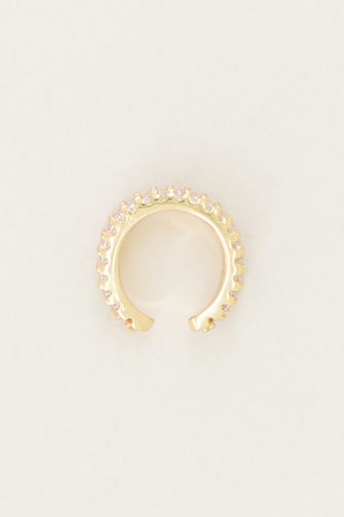 Ear cuff dubbele ring strass