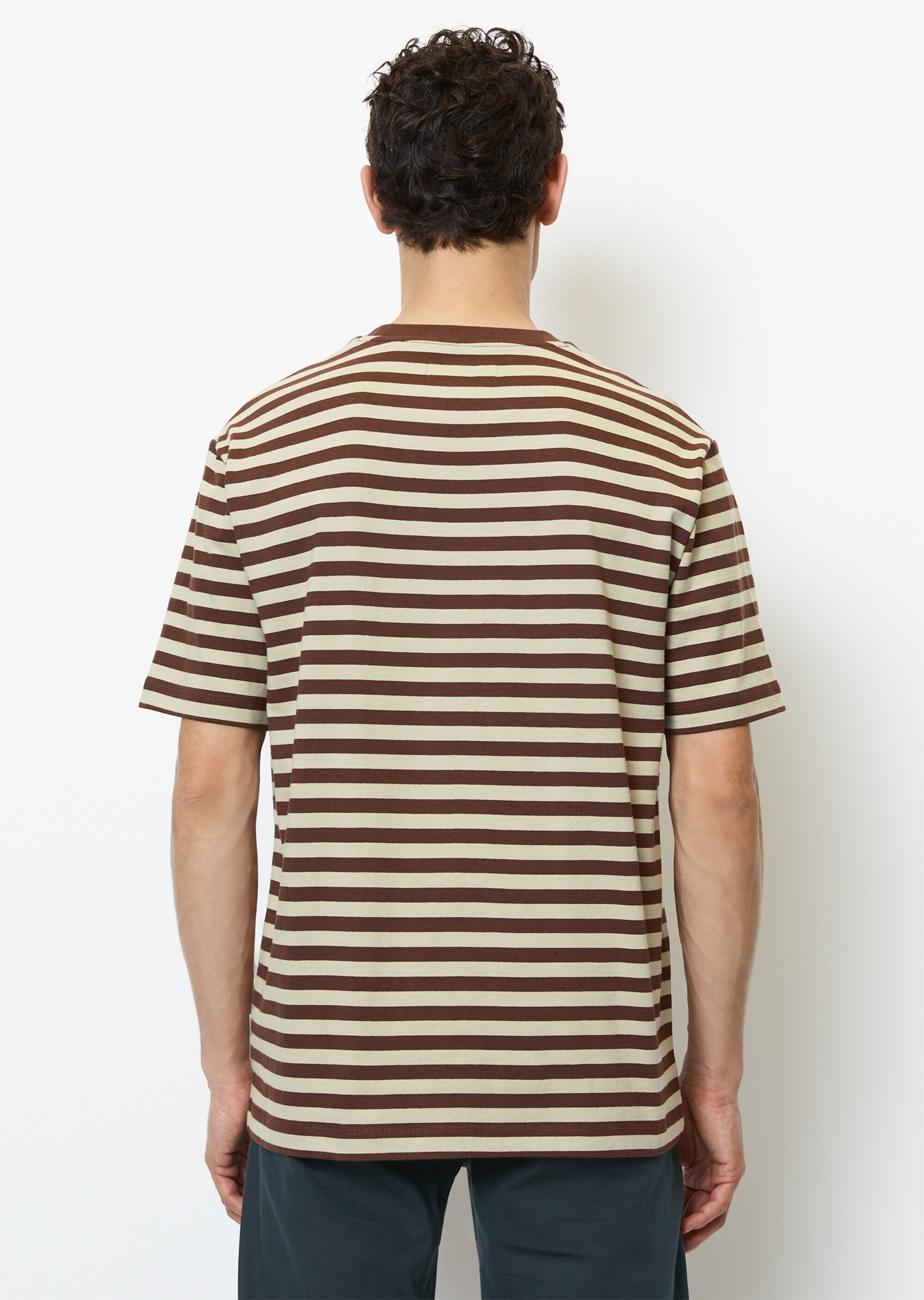 Gestreiftes T-Shirt regular in schwerer Heavy-Jersey-Qualität