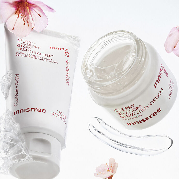 Innisfree Cherry Blossom Glow Jam Cleanser - Cleansing Foam Radiance & Glow
