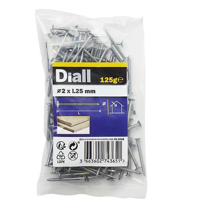 Clous à tige annelée 2x25 - 125g