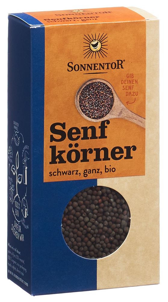 SONNENTOR Senfkörner<br>80 g, Beutel, schwarz ganz BIO
