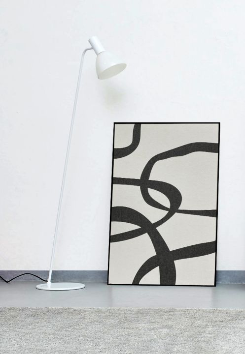 Schilderij Feltro Acustico 001 (versie B) - zwarte lijstB80 x H120 cm