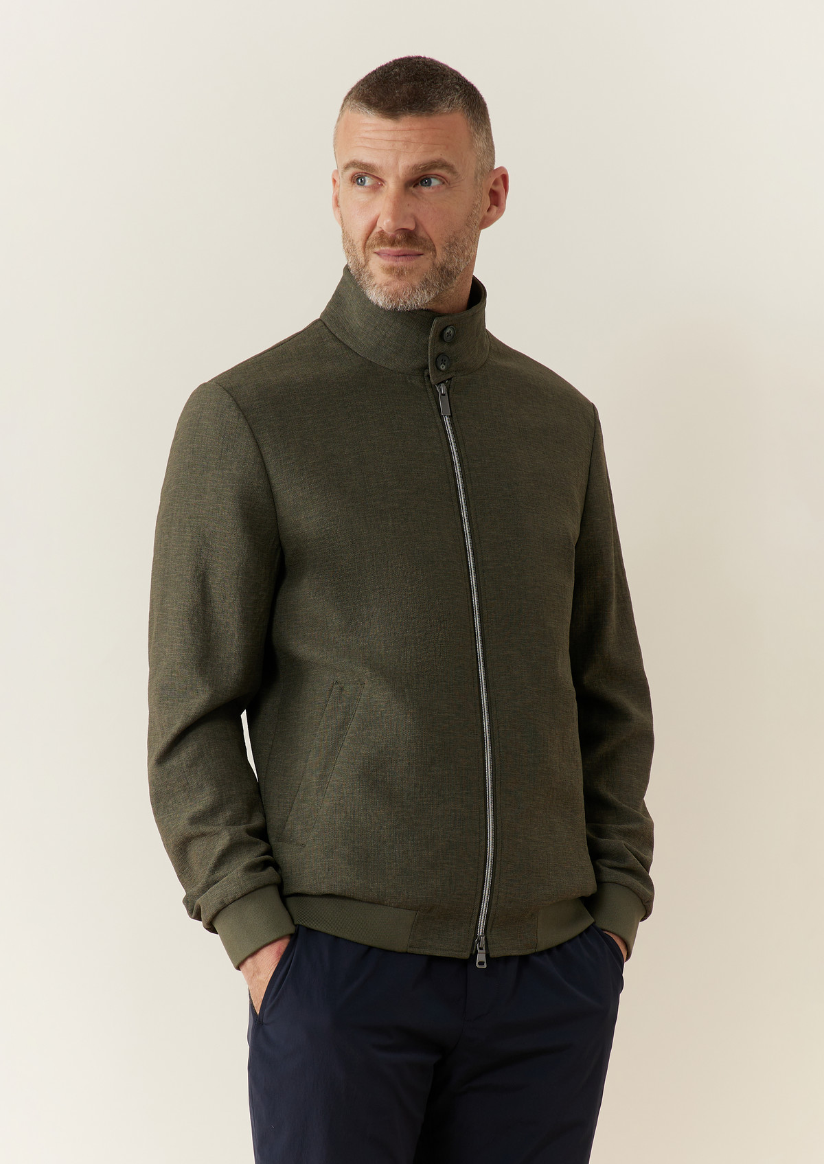 Blouson Kraken en polyester recyclé uni kaki