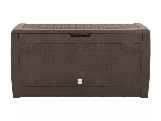 Boîte de stockage de jardin Marron 119x48x60 cm Polypropylène